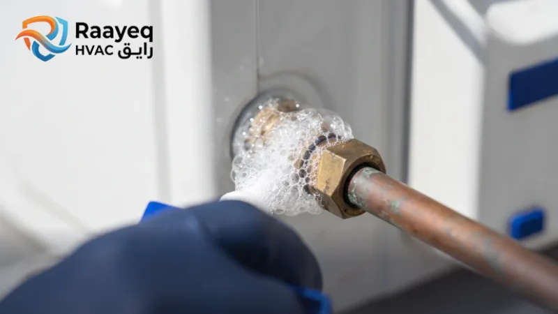 كشف تسريب فريون المكيف بالرياض
