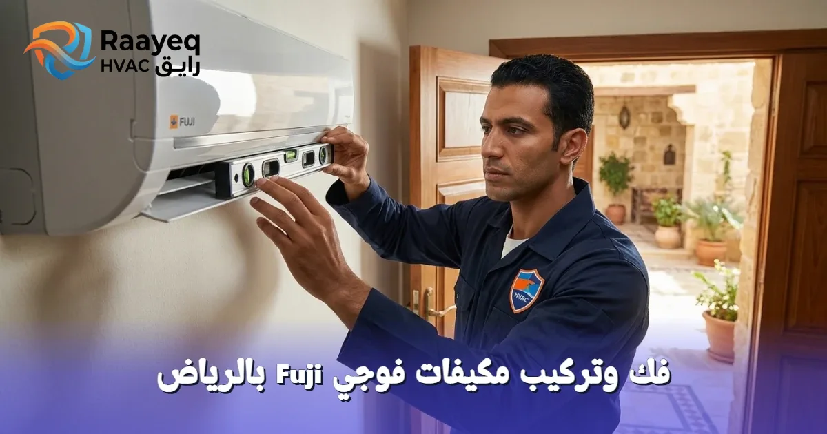 لا تقلق من فك وتركيب مكيفات فوجي Fuji بالرياض.. فريق رايق ينجزها بحرفية وأمان!
